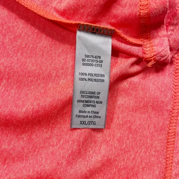 NWT C9 Champion Athletic Top Peekaboo Back Shirt Coral XXL - Picture 10 of 14